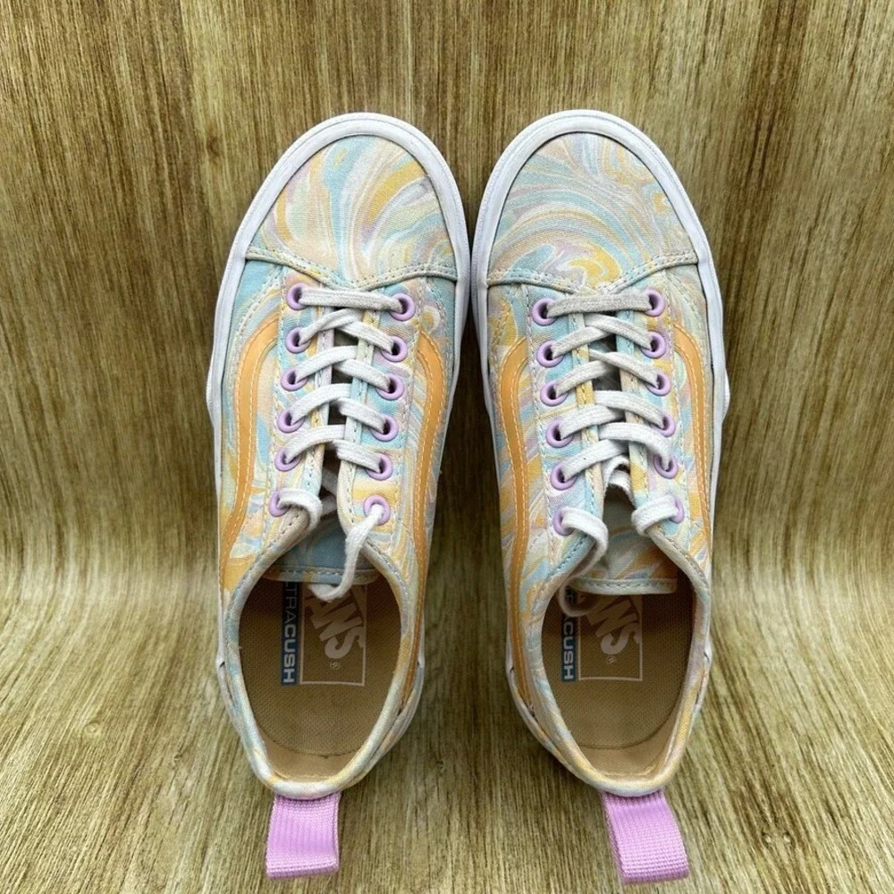 Vans‎ Sentry WC Women's 6.5 Multicolor Marble Swirl Low Platform Sneakers Shoes